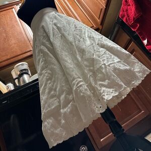 Cotton Half Slip Lightweight Skirt Extender Underskirt for Women 3 Tiered Lace